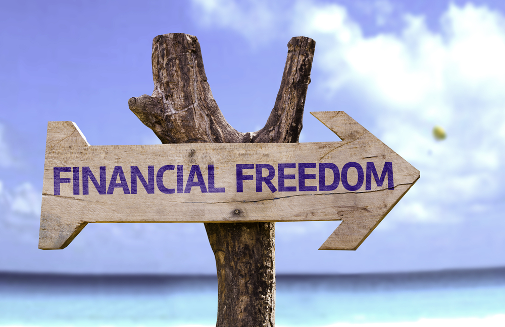 Financial Freedom - wood sign