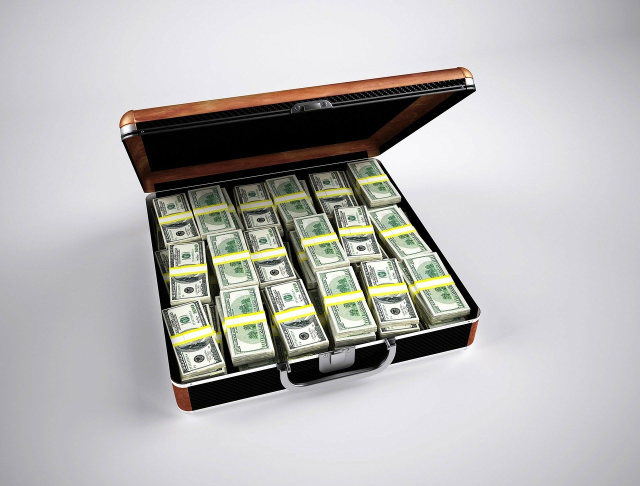 money in a briefcase